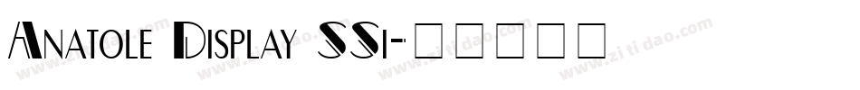 Anatole Display SSi字体转换